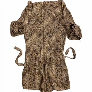 BCBG Max Azria Snake Print Silk Romper!